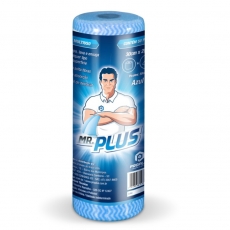 Pano Multiuso TNT Mr. Plus Azul Rolo c/50 Panos